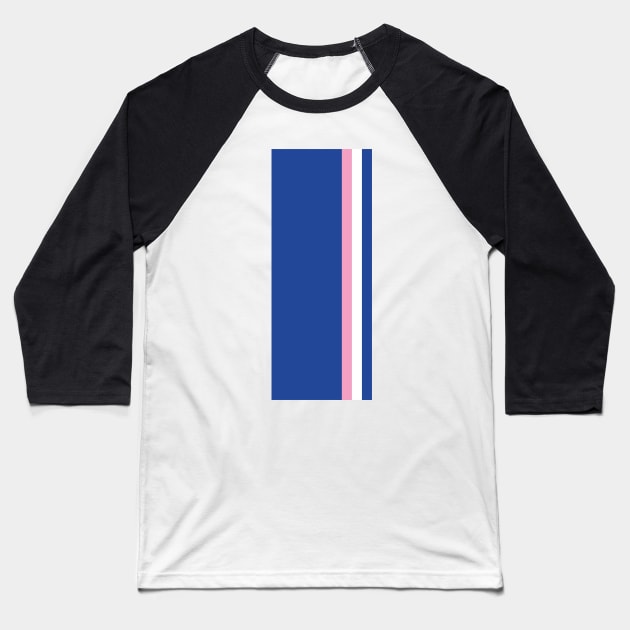 Alpine Racing Stripes - 2022 Season Baseball T-Shirt by GreazyL